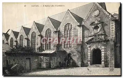 Cartes postales Laval L Eglise des Cordeliers animee