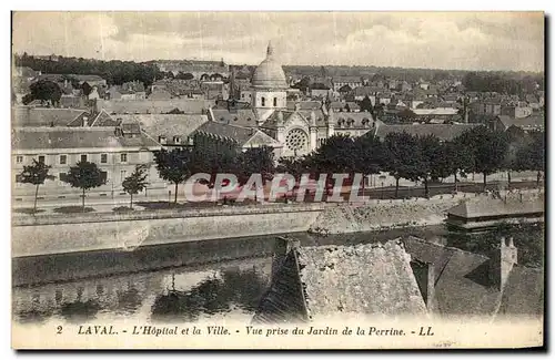 Ansichtskarte AK Laval L Hopital et la Ville Vue prise du Jardin de la Perrine