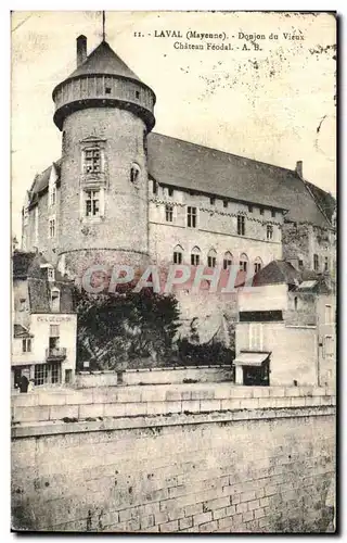 Ansichtskarte AK Laval Donjon du Vieux Chateau Feodal