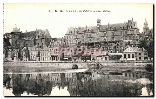 Ansichtskarte AK Laval Le Palais et le Vieux Chateau