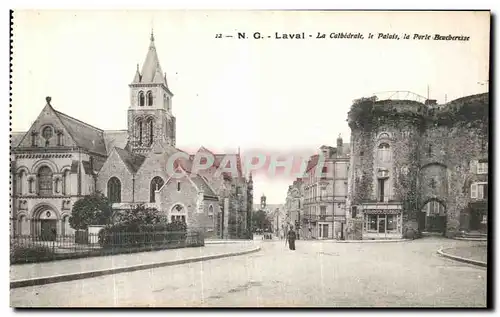 Cartes postales Laval La Cathedrale le Palais la Porte Beucheresse