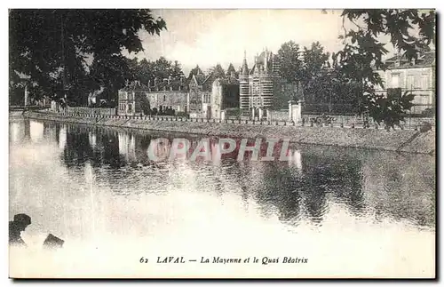Cartes postales Laval Le Mayenne et le Quai Beatrix