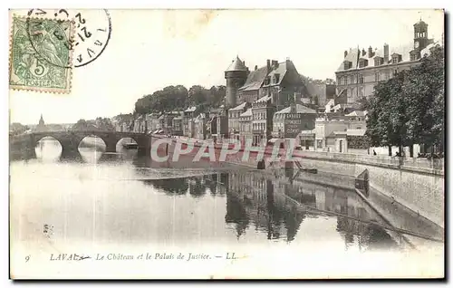 Ansichtskarte AK Laval Le Chateau et le Palais de Justice