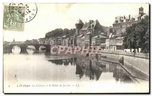 Cartes postales Laval Le Chateau et le Palais de Justice