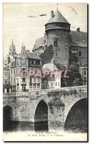 Cartes postales Laval Le Pont Vieux et le Chateau