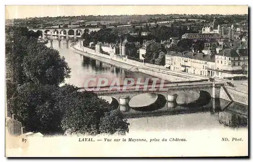 Ansichtskarte AK Laval Vue sur la Mayenne Prise du Chateau