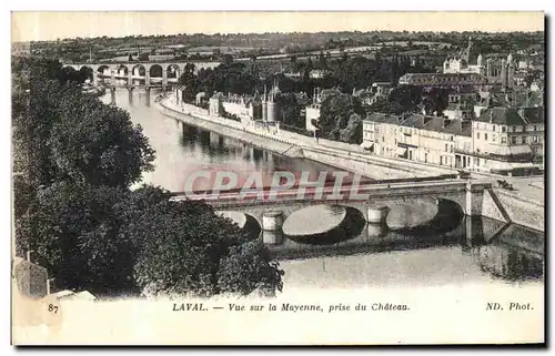 Cartes postales Laval Vue sur la Mayenne Prise du Chateau