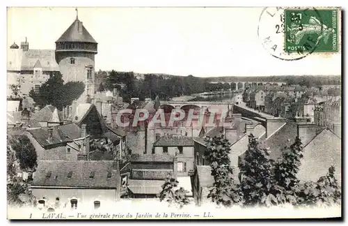 Ansichtskarte AK Laval Vue Generale Prise du Jardin de la Perrine