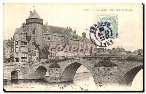 Cartes postales Laval Le Vieux Pont et le Chateau