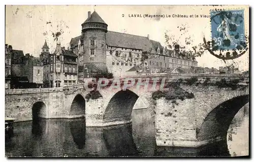 Cartes postales Laval Le Chateau et le Vieux pont