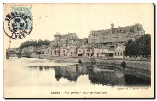 Cartes postales Laval Vue generale prise du pont neufg