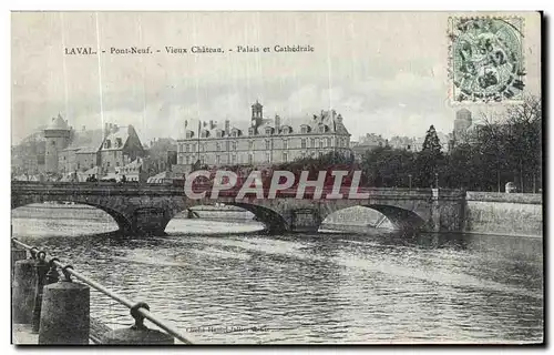 Cartes postales Laval Vieux chateau Palais et cathedrale