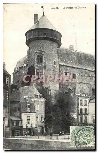 Ansichtskarte AK Laval Le donjon du chateau