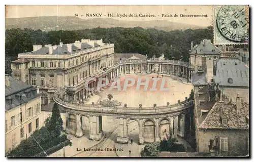 Cartes postales Nancy Hemicycle de la carriere Palais du gouvernement