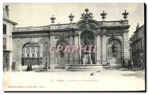 Cartes postales Nancy Fontaine et place Callot