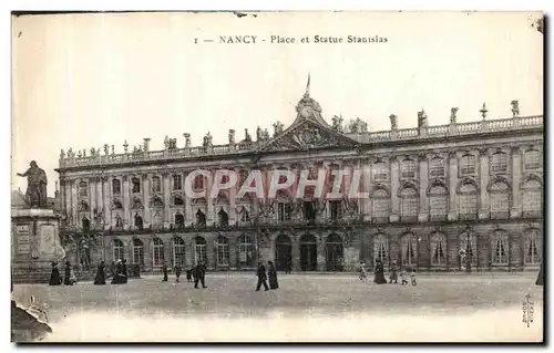 Cartes postales Nancy Place et statue Stanislas