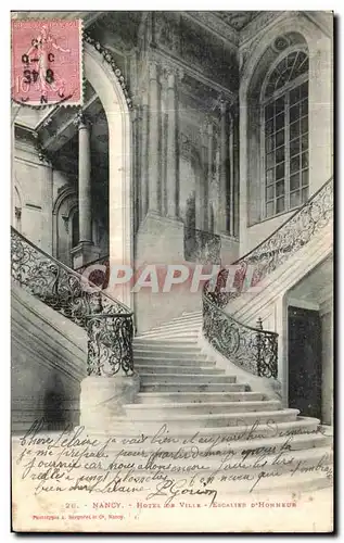 Cartes postales Nancy Hotel de ville Escalier d honneur