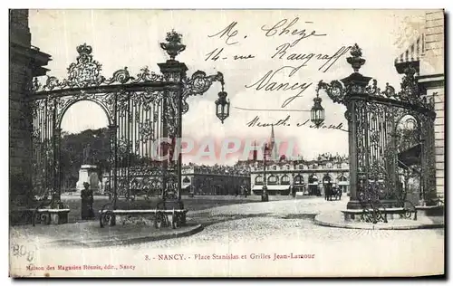 Cartes postales Nancy Place Stanislas et grilles Jean Lamour