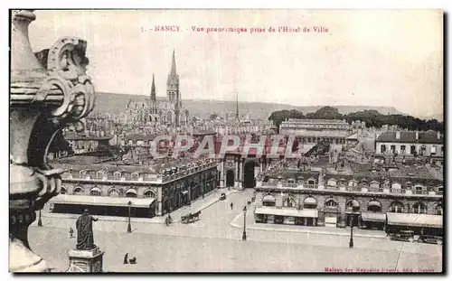 Cartes postales Nancy Vue panoramique prise de l hotel de ville