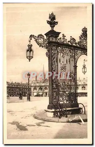 Cartes postales Nancy Grilles Jean Lamour