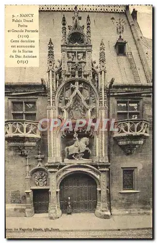 Ansichtskarte AK Nancy Palais ducal Petite et grande porterie