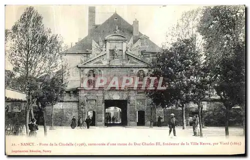 Cartes postales Nancy Porte de la citadelle surmontee d une statue du duc Charles III