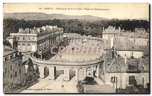 Cartes postales Nancy Hemicycle de la Carriere Palais du Gouvernement