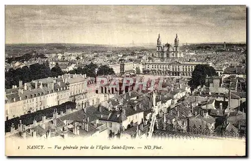 Cartes postales Nancy Vue Generale Prise de l Eglise Saint Epvre