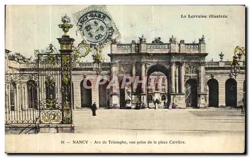 Ansichtskarte AK Nancy Arc de Triomphe Vue Prise de la Place Carriere