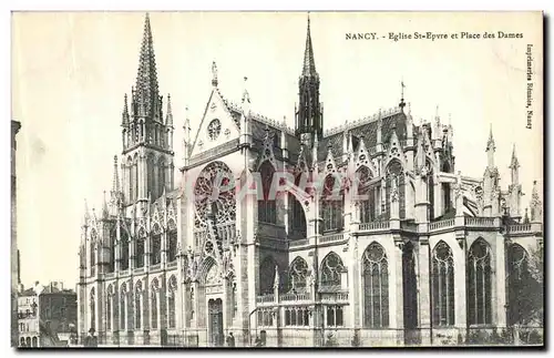 Cartes postales Nancy Eglise St Epvre et Place des Dames