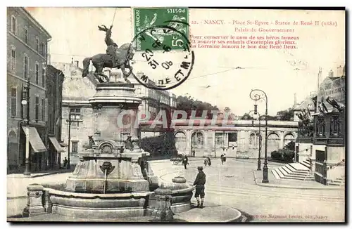 Ansichtskarte AK Nancy Place St Epvre Statue de Rene II Palais du Gouvernement