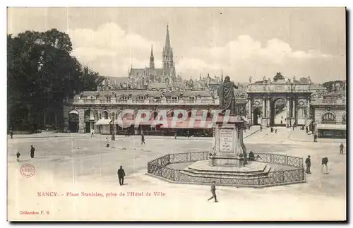 Cartes postales Nancy Place Stanislas prise de l Hotel de Ville