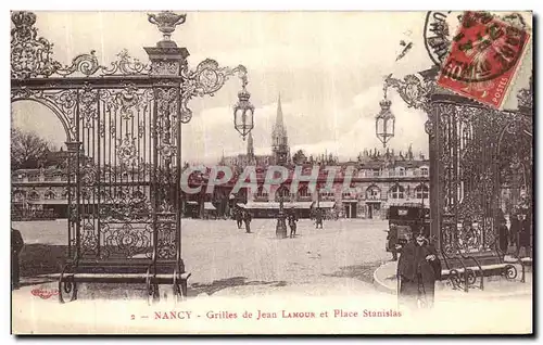 Cartes postales Nancy Grilles de Jean Lamour et Place Stanislas