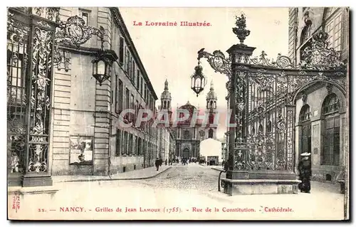 Ansichtskarte AK Nancy Grilles de Jean Lamour Rue de la Constitution