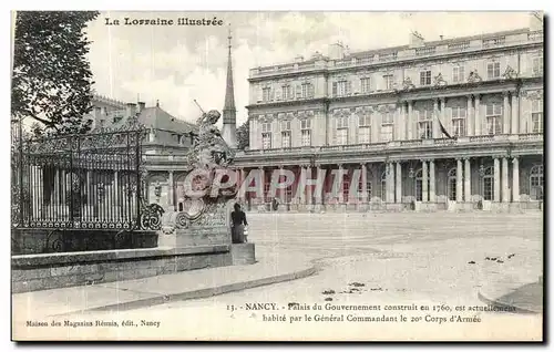 Cartes postales Nancy Palais du Gouvernement