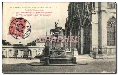 Cartes postales Nancy Place Saint Epvre Statue de Rene II