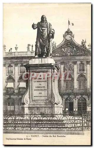 Cartes postales Nancy Statue du Roi Stanislas