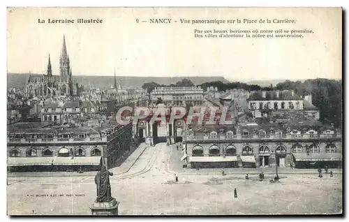 Cartes postales Nancy Vue Panoramique Sur La Place de La Carriere