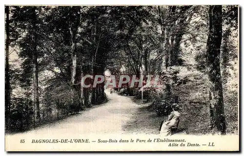 Ansichtskarte AK Bagnoles De L Orne Sous Bois dans Le Parc de l Etablissement Allee du Dante