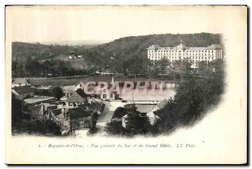 Cartes postales Bagnoles De L Orne Vue Generale du Lac et du Grand Hotel