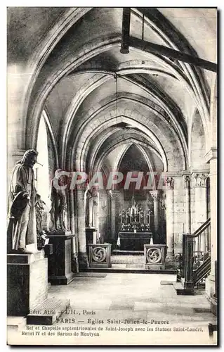 Ansichtskarte AK Paris Eglise Saint Julien Le Pauvre Nef et chapelle septentrionale de Saint Joseph