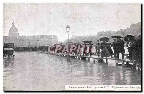 Ansichtskarte AK Paris Inondations Esplanade des Invalides