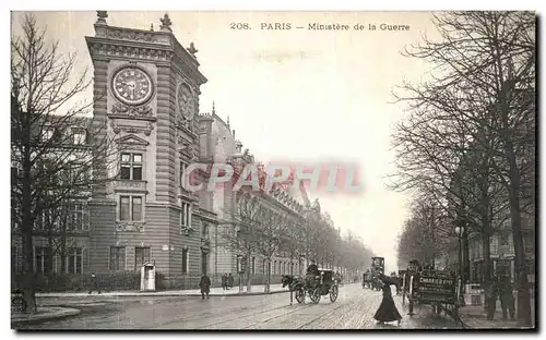 Cartes postales Paris ministere de la Guerre