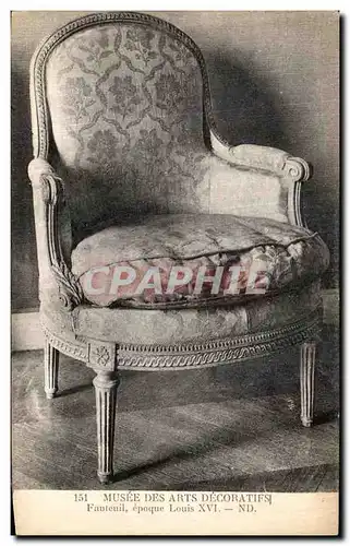 Cartes postales Paris Musee Des Arts Decoratifs Fauteuil Epoque Louis XVI