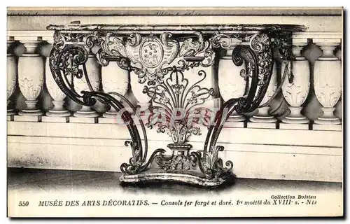 Ansichtskarte AK Musee Des Arts Decoratifs Console fer Forge et Dore Paris