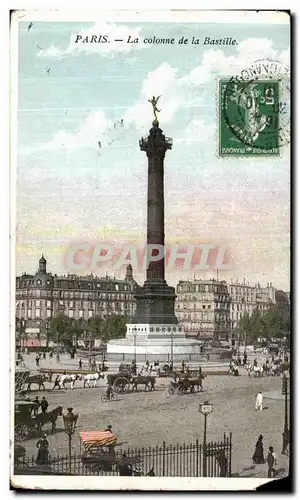 Cartes postales Paris La Colonne de La Bastille