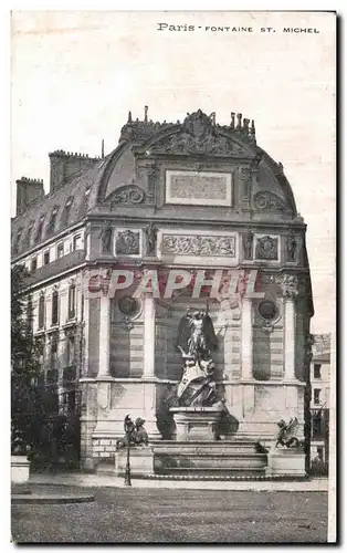 Cartes postales Paris Fontaine Saint Michel