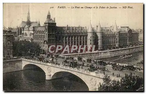 Cartes postales Paris Le Pont au Change et le Palais de Justice