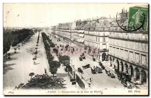 Cartes postales Paris Perspective de la rue de Rivoli