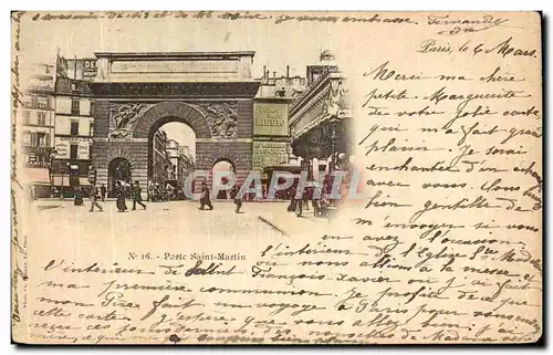 Cartes postales Paris Porte Saint Martin